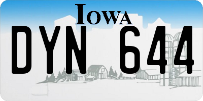 IA license plate DYN644