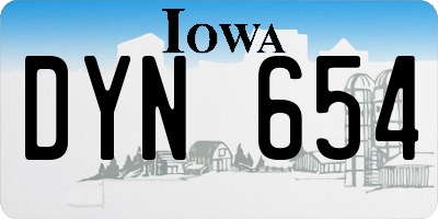 IA license plate DYN654
