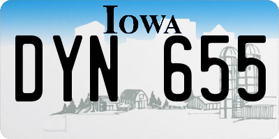 IA license plate DYN655