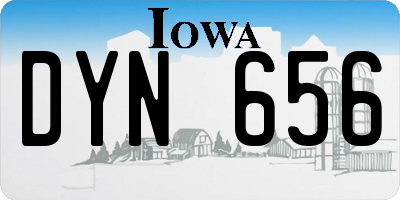 IA license plate DYN656
