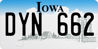 IA license plate DYN662