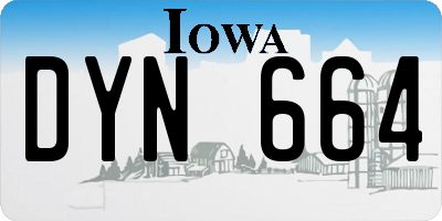 IA license plate DYN664