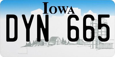 IA license plate DYN665