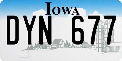 IA license plate DYN677