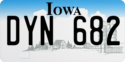 IA license plate DYN682