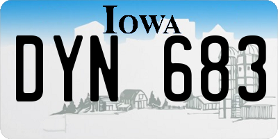 IA license plate DYN683