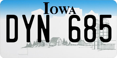 IA license plate DYN685