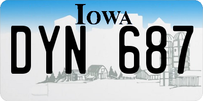 IA license plate DYN687