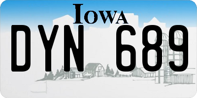 IA license plate DYN689