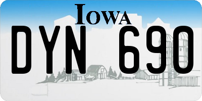 IA license plate DYN690