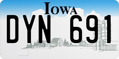 IA license plate DYN691