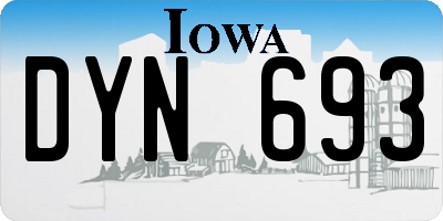 IA license plate DYN693