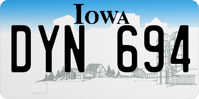 IA license plate DYN694