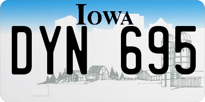 IA license plate DYN695