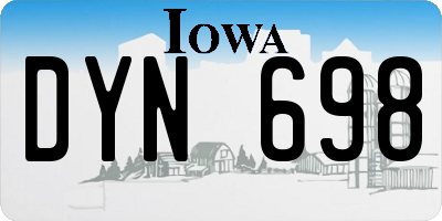 IA license plate DYN698