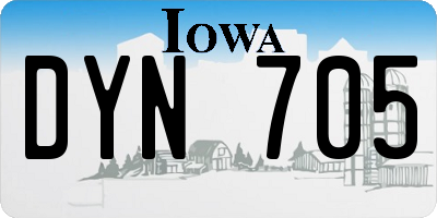 IA license plate DYN705