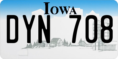 IA license plate DYN708