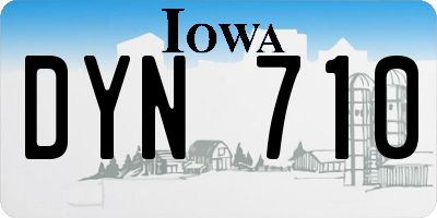 IA license plate DYN710