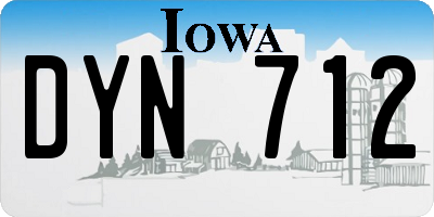 IA license plate DYN712