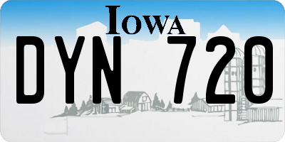 IA license plate DYN720