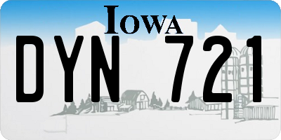 IA license plate DYN721