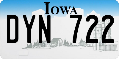 IA license plate DYN722