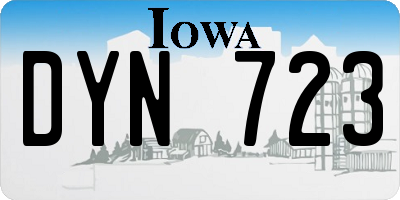 IA license plate DYN723