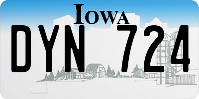 IA license plate DYN724