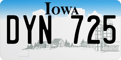 IA license plate DYN725