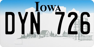 IA license plate DYN726