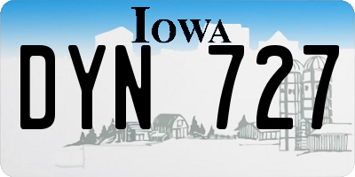 IA license plate DYN727