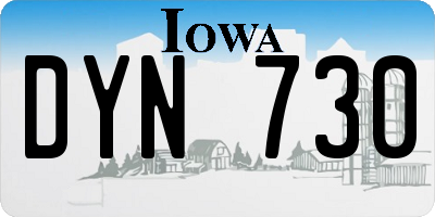 IA license plate DYN730