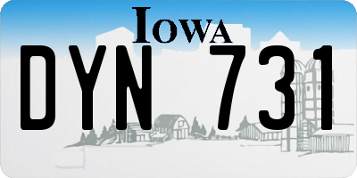 IA license plate DYN731