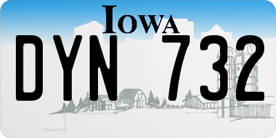 IA license plate DYN732