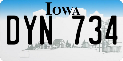 IA license plate DYN734