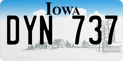 IA license plate DYN737