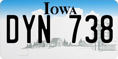 IA license plate DYN738