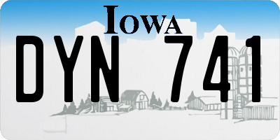 IA license plate DYN741
