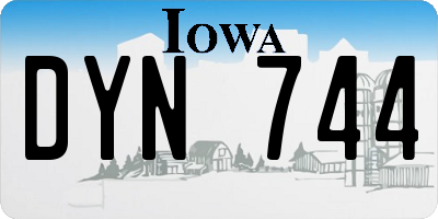 IA license plate DYN744