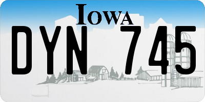 IA license plate DYN745