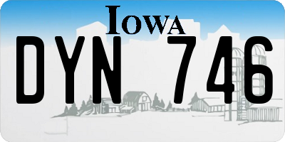 IA license plate DYN746
