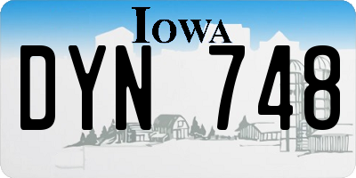 IA license plate DYN748