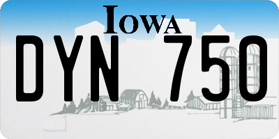 IA license plate DYN750