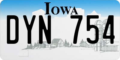 IA license plate DYN754