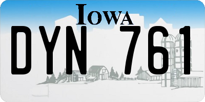 IA license plate DYN761