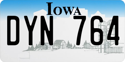 IA license plate DYN764