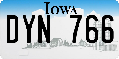 IA license plate DYN766