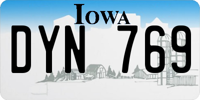 IA license plate DYN769
