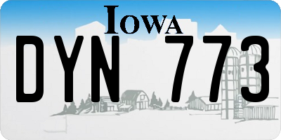 IA license plate DYN773