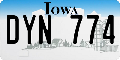 IA license plate DYN774